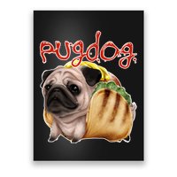 Pug Dog Funny Food Poster