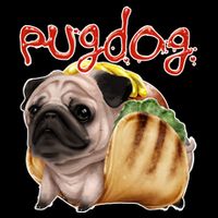 Pug Dog Funny Food Poster