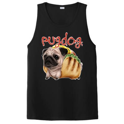 Pug Dog Funny Food PosiCharge Competitor Tank