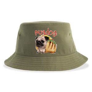 Pug Dog Funny Food Sustainable Bucket Hat