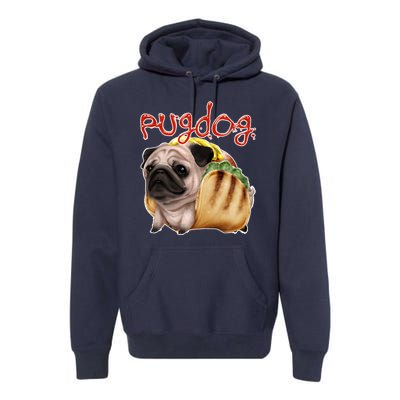 Pug Dog Funny Food Premium Hoodie