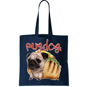 Pug Dog Funny Food Tote Bag