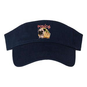 Pug Dog Funny Food Valucap Bio-Washed Visor