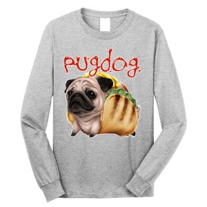 Pug Dog Funny Food Long Sleeve Shirt