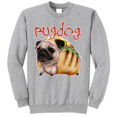 Pug Dog Funny Food Sweatshirt