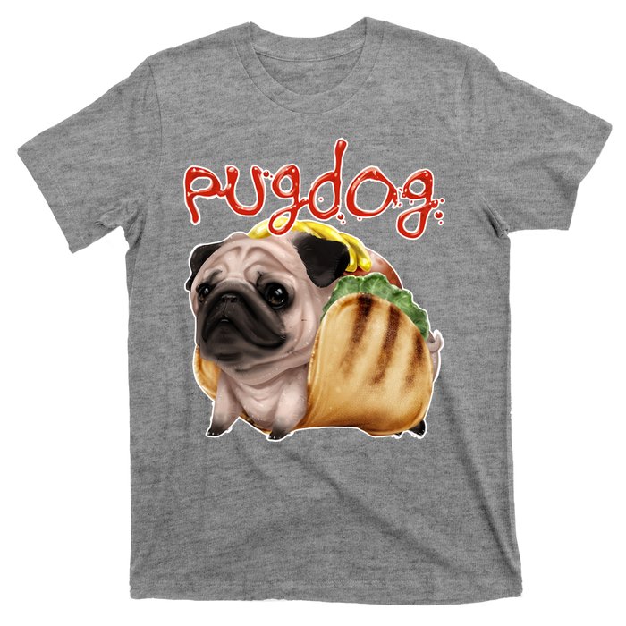 Pug Dog Funny Food T-Shirt