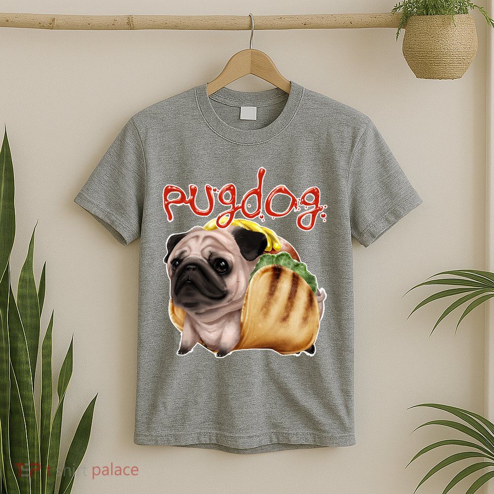 Pug Dog Funny Food T-Shirt