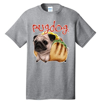 Pug Dog Funny Food Tall T-Shirt