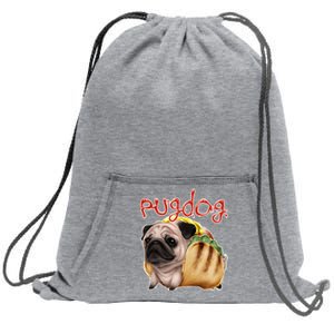 Pug Dog Funny Food Sweatshirt Cinch Pack Bag