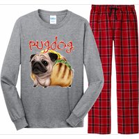 Pug Dog Funny Food Long Sleeve Pajama Set