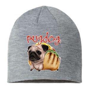 Pug Dog Funny Food Sustainable Beanie