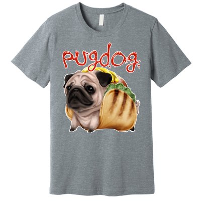 Pug Dog Funny Food Premium T-Shirt