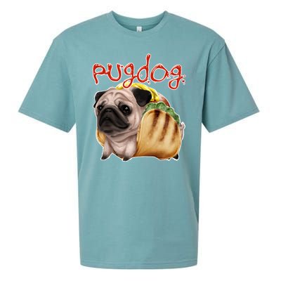 Pug Dog Funny Food Sueded Cloud Jersey T-Shirt