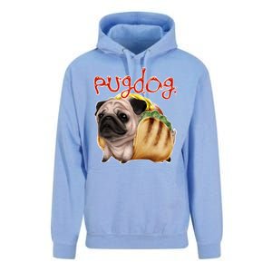 Pug Dog Funny Food Unisex Surf Hoodie