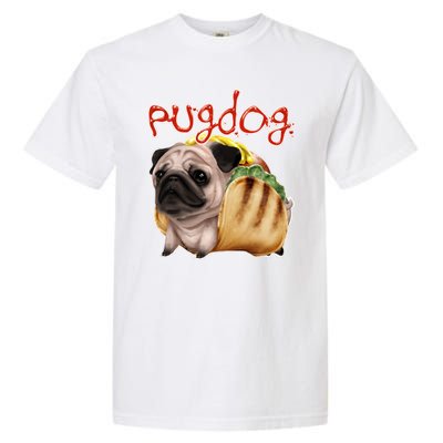 Pug Dog Funny Food Garment-Dyed Heavyweight T-Shirt