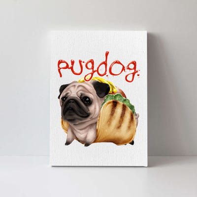 Pug Dog Funny Food Canvas