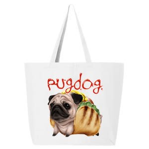 Pug Dog Funny Food 25L Jumbo Tote