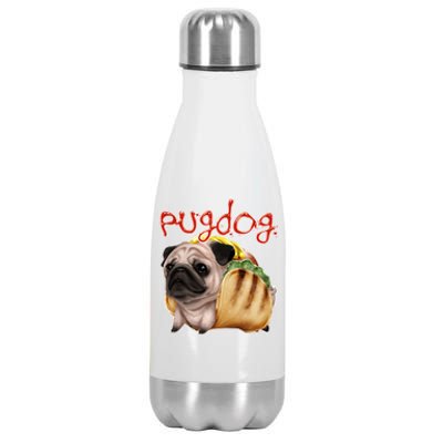 Pug Dog Funny Food Stainless Steel Insulated Water Bottle