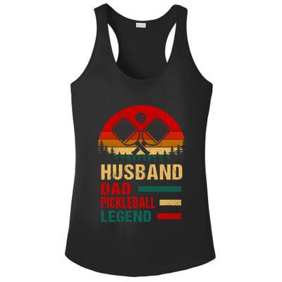 Pickleball Dad Funny Husband Dad Legend Vintage FatherS Day Gift Ladies PosiCharge Competitor Racerback Tank