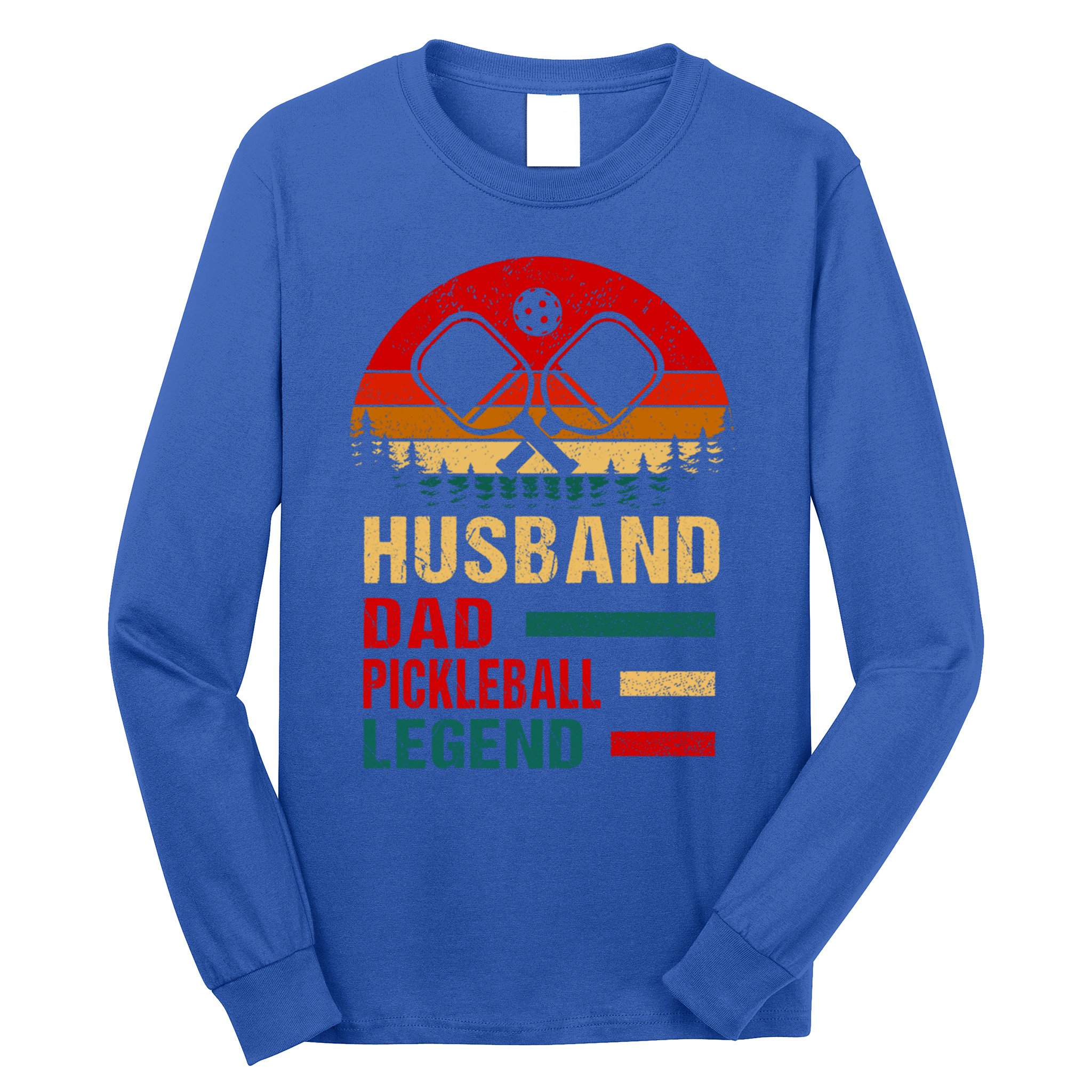 Pickleball Dad Funny Husband Dad Legend Vintage FatherS Day Gift Long Sleeve Shirt
