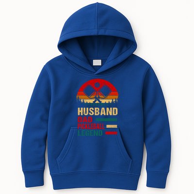 Pickleball Dad Funny Husband Dad Legend Vintage FatherS Day Gift Kids Hoodie