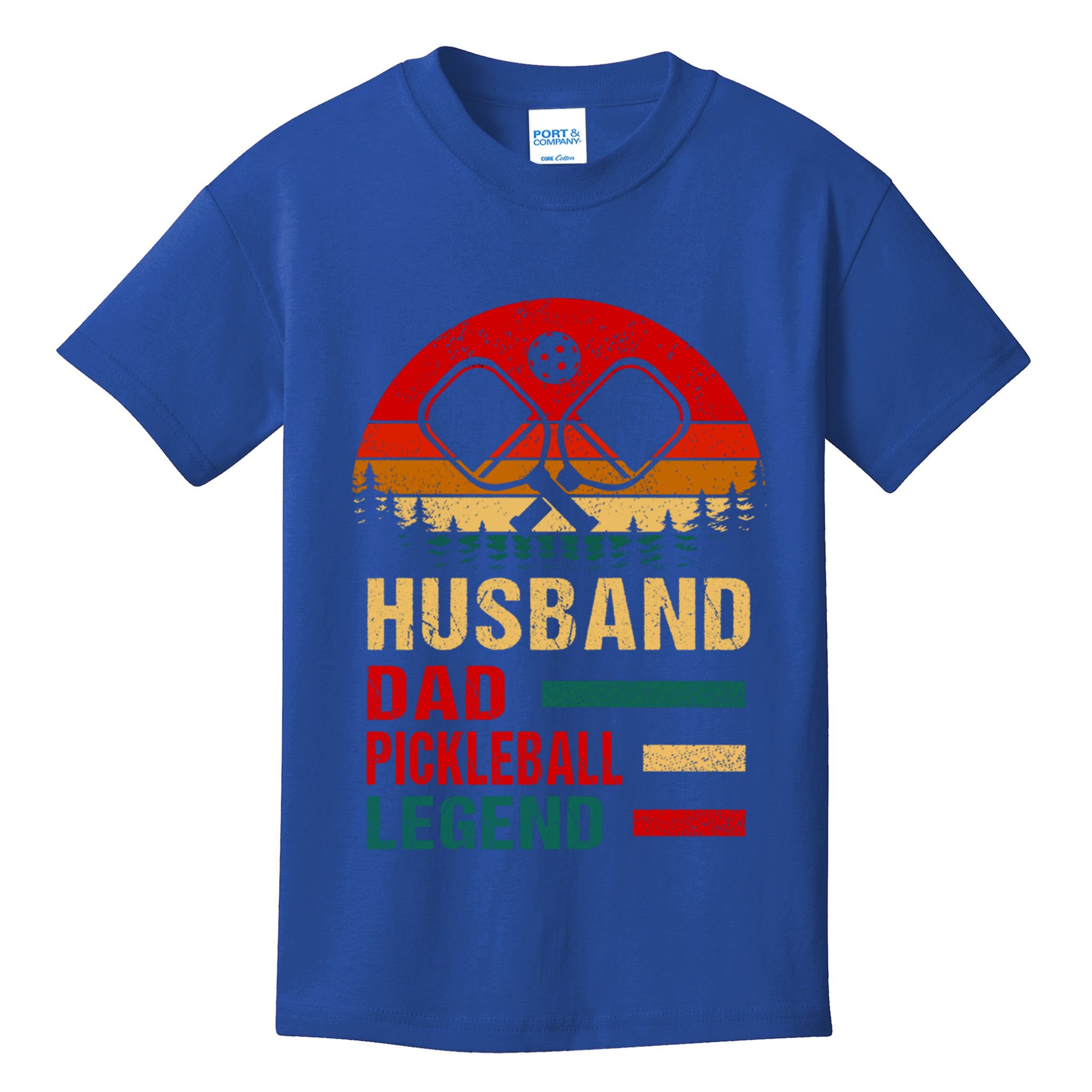 Pickleball Dad Funny Husband Dad Legend Vintage FatherS Day Gift Kids T-Shirt