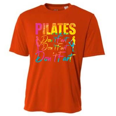 Pilates Don't Fart Fitness Exercise Training Contrology Funny Gift Cooling Performance Crew T-Shirt