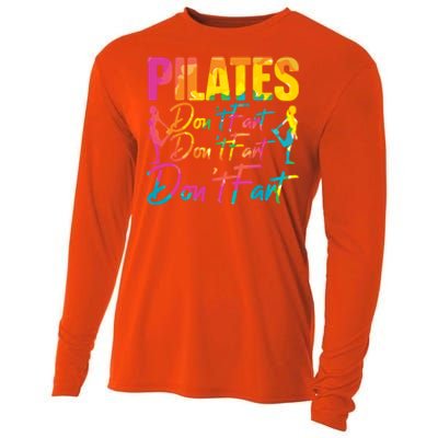 Pilates Don't Fart Fitness Exercise Training Contrology Funny Gift Cooling Performance Long Sleeve Crew