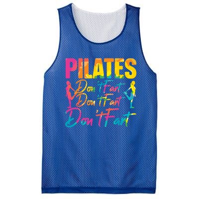 Pilates Don't Fart Fitness Exercise Training Contrology Funny Gift Mesh Reversible Basketball Jersey Tank