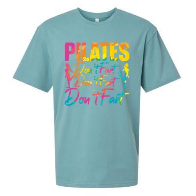 Pilates Don't Fart Fitness Exercise Training Contrology Funny Gift Sueded Cloud Jersey T-Shirt