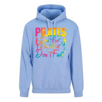 Pilates Don't Fart Fitness Exercise Training Contrology Funny Gift Unisex Surf Hoodie