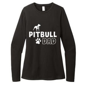 Pitbull Dad Funny Cute Dog Owner Adopt Rescue Fathers Day Gift Womens CVC Long Sleeve Shirt