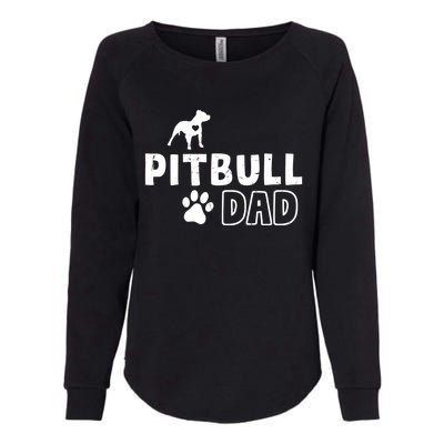 Pitbull Dad Funny Cute Dog Owner Adopt Rescue Fathers Day Gift Womens California Wash Sweatshirt