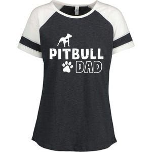 Pitbull Dad Funny Cute Dog Owner Adopt Rescue Fathers Day Gift Enza Ladies Jersey Colorblock Tee