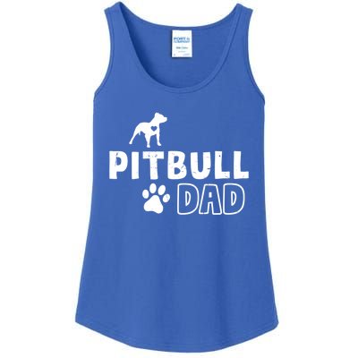 Pitbull Dad Funny Cute Dog Owner Adopt Rescue Fathers Day Gift Ladies Essential Tank