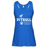 Pitbull Dad Funny Cute Dog Owner Adopt Rescue Fathers Day Gift Ladies Essential Flowy Tank