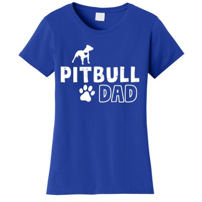 Pitbull Dad Funny Cute Dog Owner Adopt Rescue Fathers Day Gift Women's T-Shirt