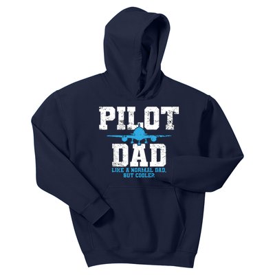 Pilot Dad Father Aviation Kids Hoodie