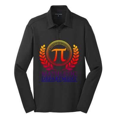 Pi Day Gift Mathletic Departt 3 14 Day Math Teacher Nerd Gift Silk Touch Performance Long Sleeve Polo