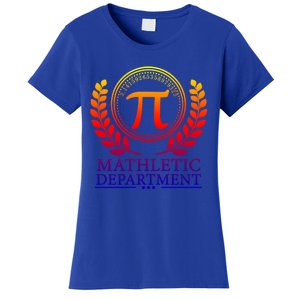 Pi Day Gift Mathletic Departt 3 14 Day Math Teacher Nerd Gift Women's T-Shirt