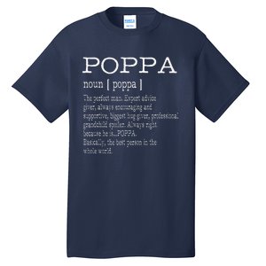 Poppa Definition Grandpa Fathers Day Gifts Tall T-Shirt