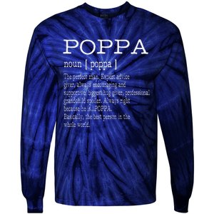 Poppa Definition Grandpa Fathers Day Gifts Tie-Dye Long Sleeve Shirt