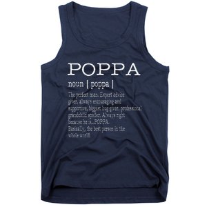 Poppa Definition Grandpa Fathers Day Gifts Tank Top