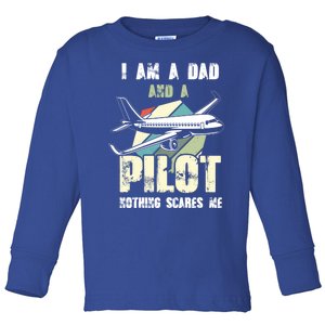 Pilot Dad Gift Funny Pilot Father Pilot Fathers Day Gift Toddler Long Sleeve Shirt