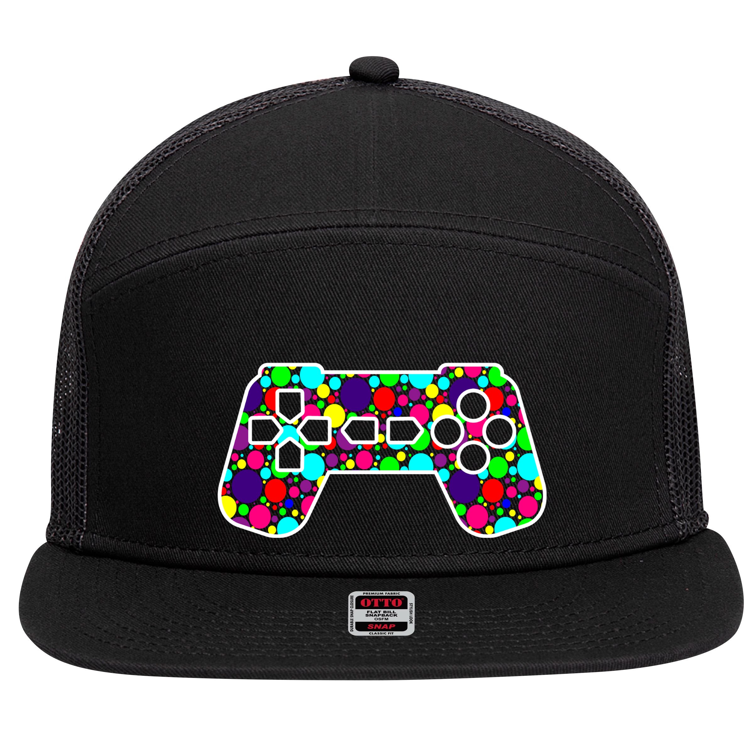Polka Dots Gamer International Dot Day 7 Panel Mesh Trucker Snapback Hat