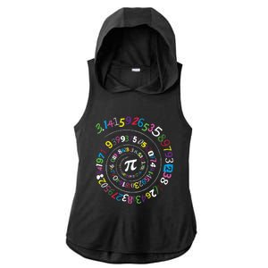 Pi Day Gift Spiral Pi Color Numbers Teacher Student Gift Ladies PosiCharge Tri-Blend Wicking Draft Hoodie Tank