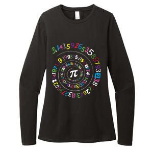 Pi Day Gift Spiral Pi Color Numbers Teacher Student Gift Womens CVC Long Sleeve Shirt