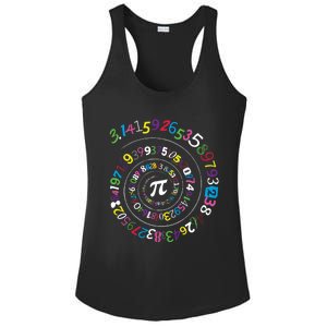 Pi Day Gift Spiral Pi Color Numbers Teacher Student Gift Ladies PosiCharge Competitor Racerback Tank