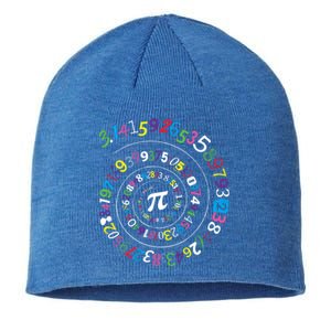 Pi Day Gift Spiral Pi Color Numbers Teacher Student Gift Sustainable Beanie