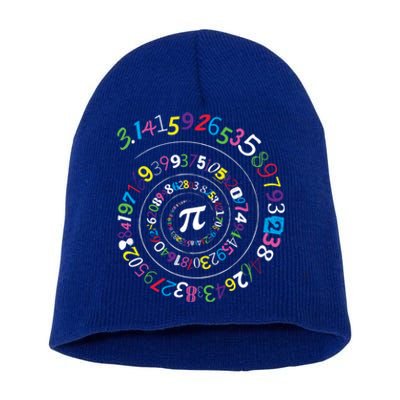 Pi Day Gift Spiral Pi Color Numbers Teacher Student Gift Short Acrylic Beanie